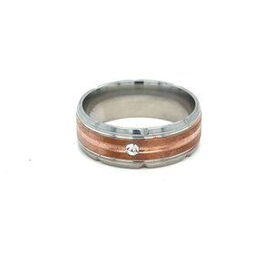 Silver/Copper Cz Band